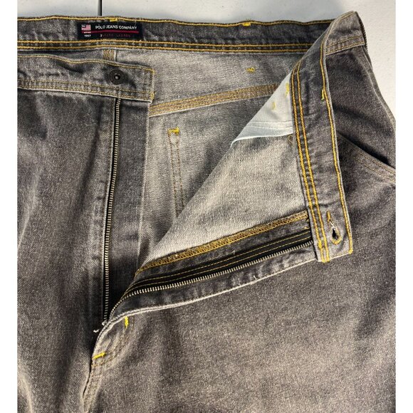 Vintage Y2K Polo Jeans Cell Phone Carpenter Denim Jeans Men 40 Gray Straight Leg - Picture 5 of 15